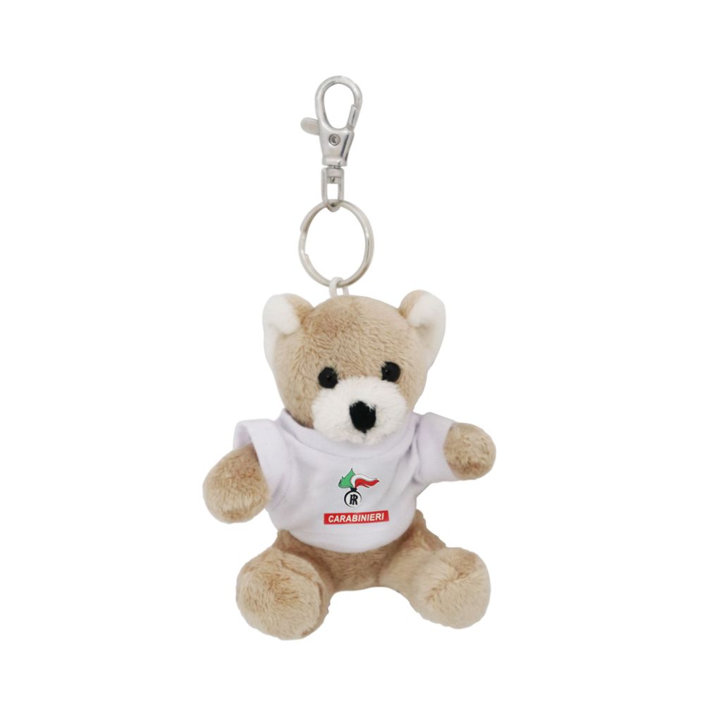 PORTACHIAVI ORSETTO PELUCHE 8 CM MAGLIETTA FIAMMA CARABINIERI