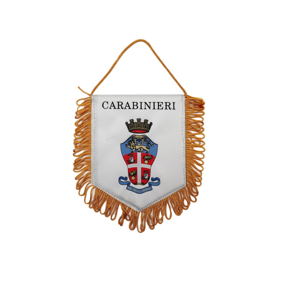 GAGLIARDETTO ARALDICO PENTAGONALE PICCOLO 12X11,5 CM CARABINIERI