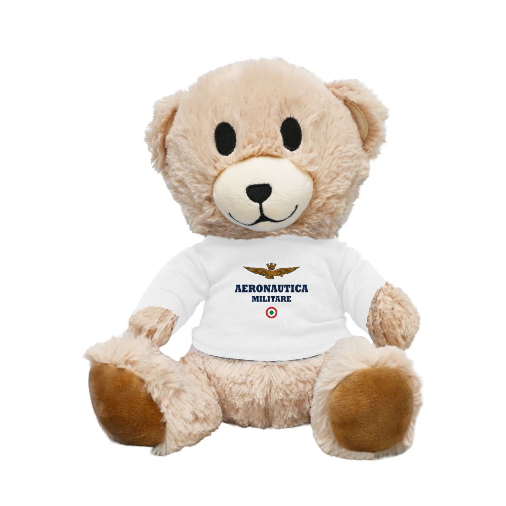 ORSETTO DI PELUCHE H 17 CM T-SHIRT BIANCA AERONAUTICA MILITARE