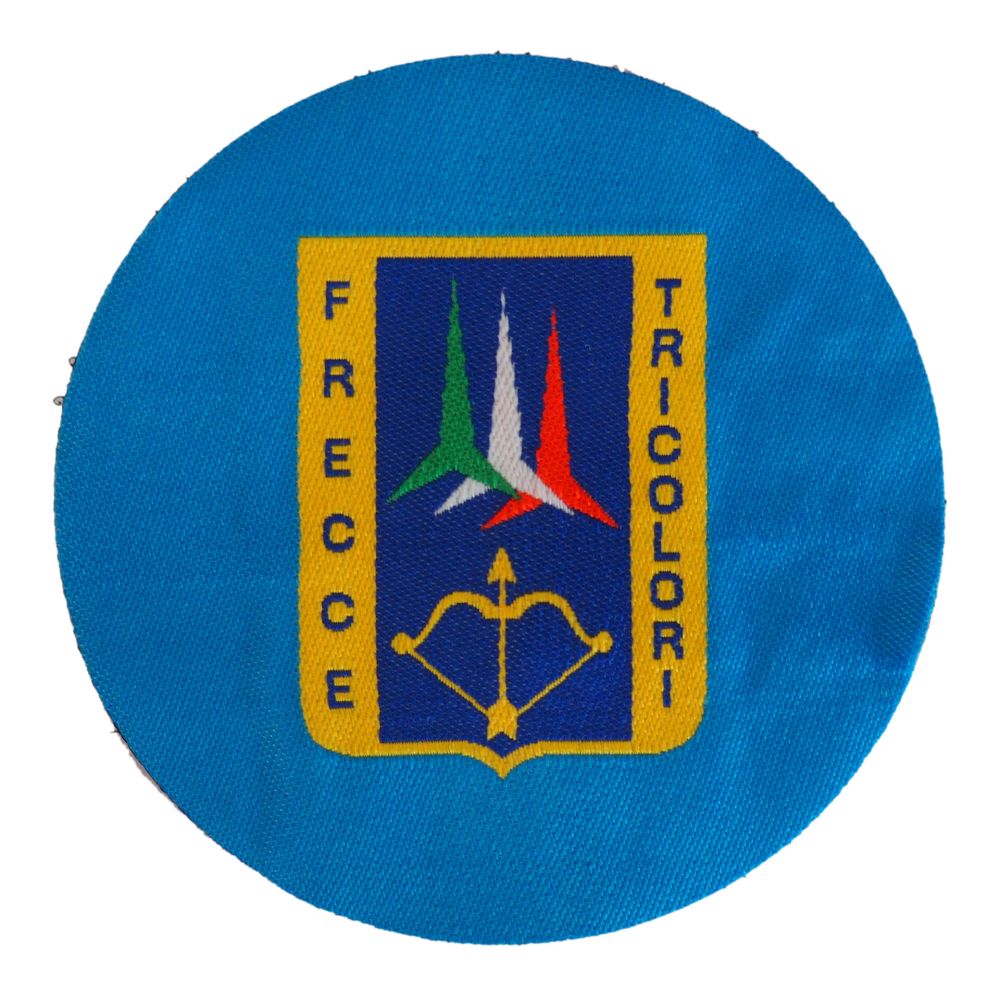 PATCH DISTINTIVO RICAMATO CON VELCRO Dia 80 MM FRECCE TRICOLORI SFONDO A