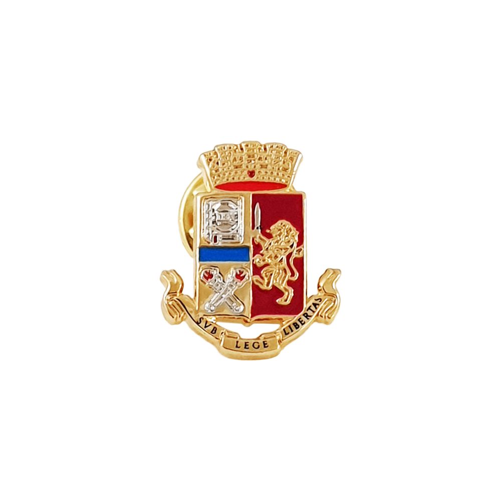 DISTINTIVO DA GIACCA METALLO DORATO STEMMA ARALDICO POLIZIA DI STATO