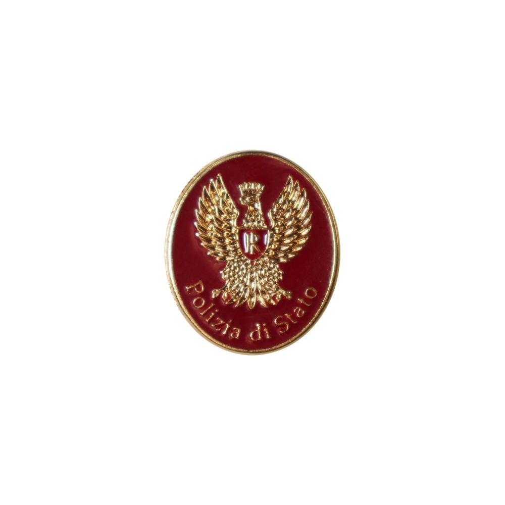 DISTINTIVO DA GIACCA IN METALLO DORATO CON AQUILA POLIZIA DI STATO