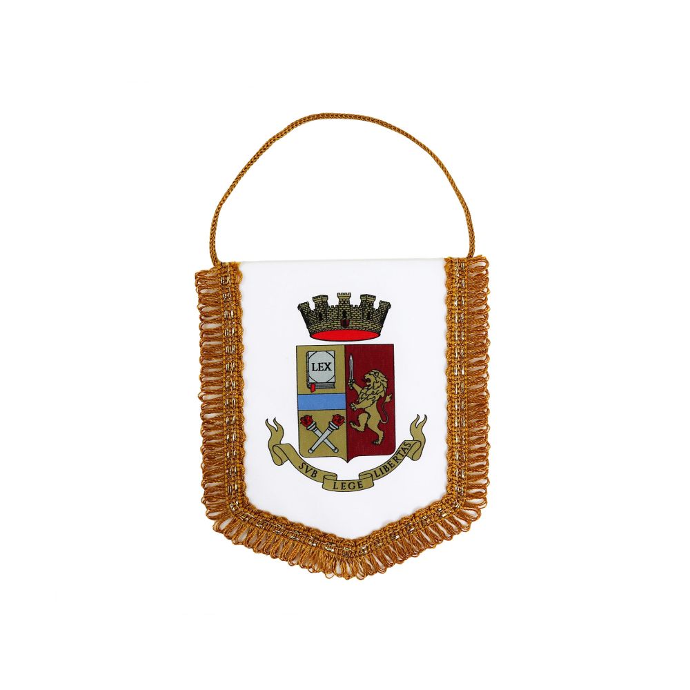 GAGLIARDETTO CON STEMMA ARALDICO POLIZIA DI STATO PICCOLO 14 X 12 CM