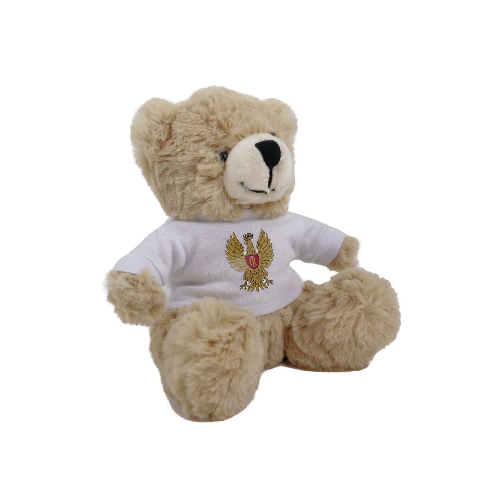 ORSETTO PELUCHE SEDUTO H17CM, MAGLIETTA AQUILA POLIZIA DI STATO