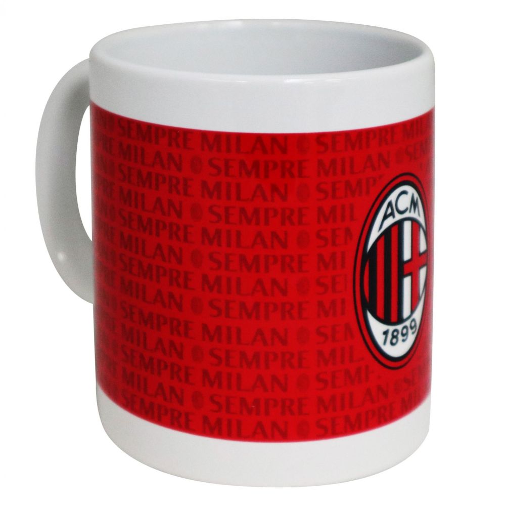 MUG IN CERAMICA INTERNO BIANCO STAMPA ROSSA SEMPRE MILAN