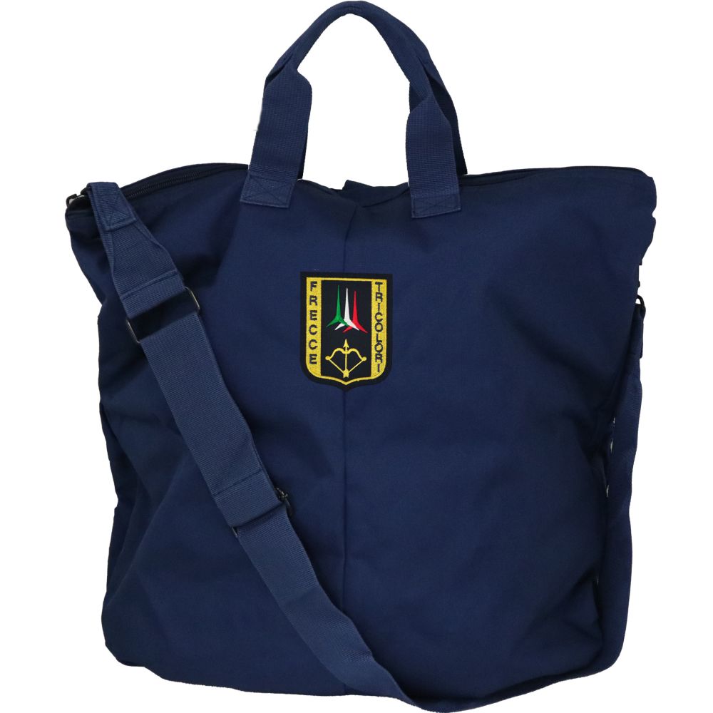 BORSA PORTACASCO BLU CON LOGO FRECCE TRICOLORI