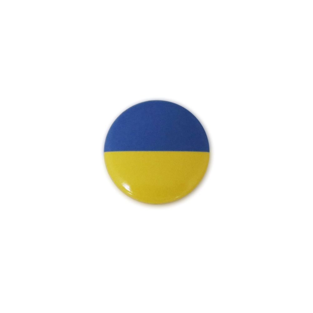 BADGE IN LATTA ? 25 MM BANDIERA UCRAINA