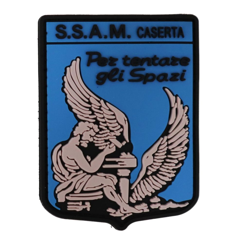 TOPPA DISTINTIVO GOMMATA CON VELCRO 80X60 MM SSAM CASERTA