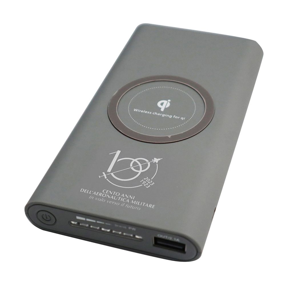 POWERBANK CONCATC A RICARICA INDUTTIVA, CAPACITA' 10000 mAh, DIMENSIONE