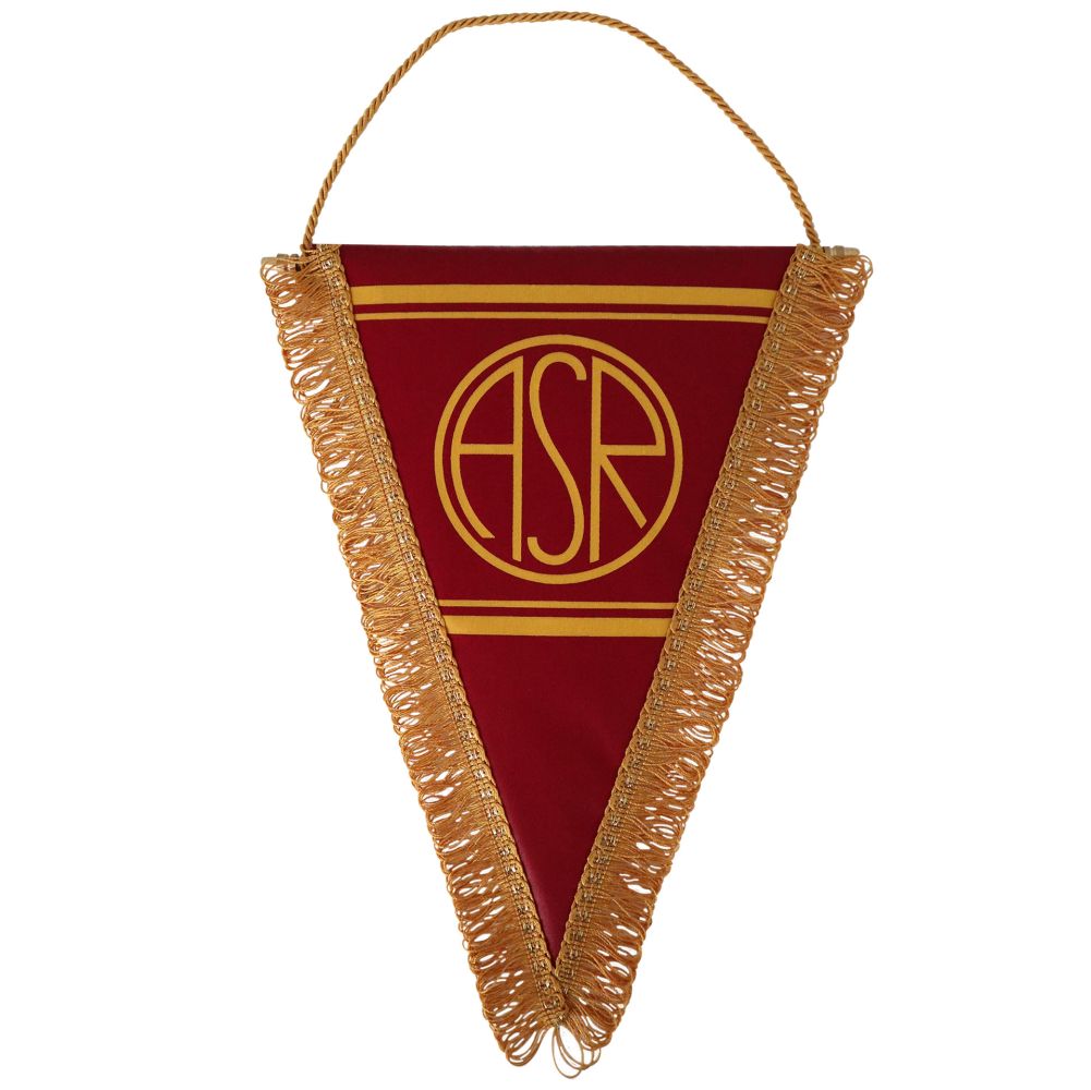 GAGLIARDETTO TRIANGOLARE 28X20 CM AS ROMA HERITAGE