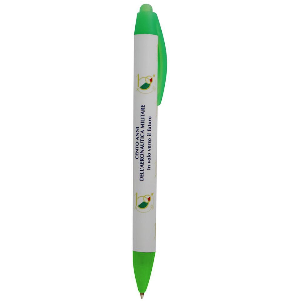 PENNA IN PLASTICA REFILL NERO FUSTO STAMPATO 360 GRADI