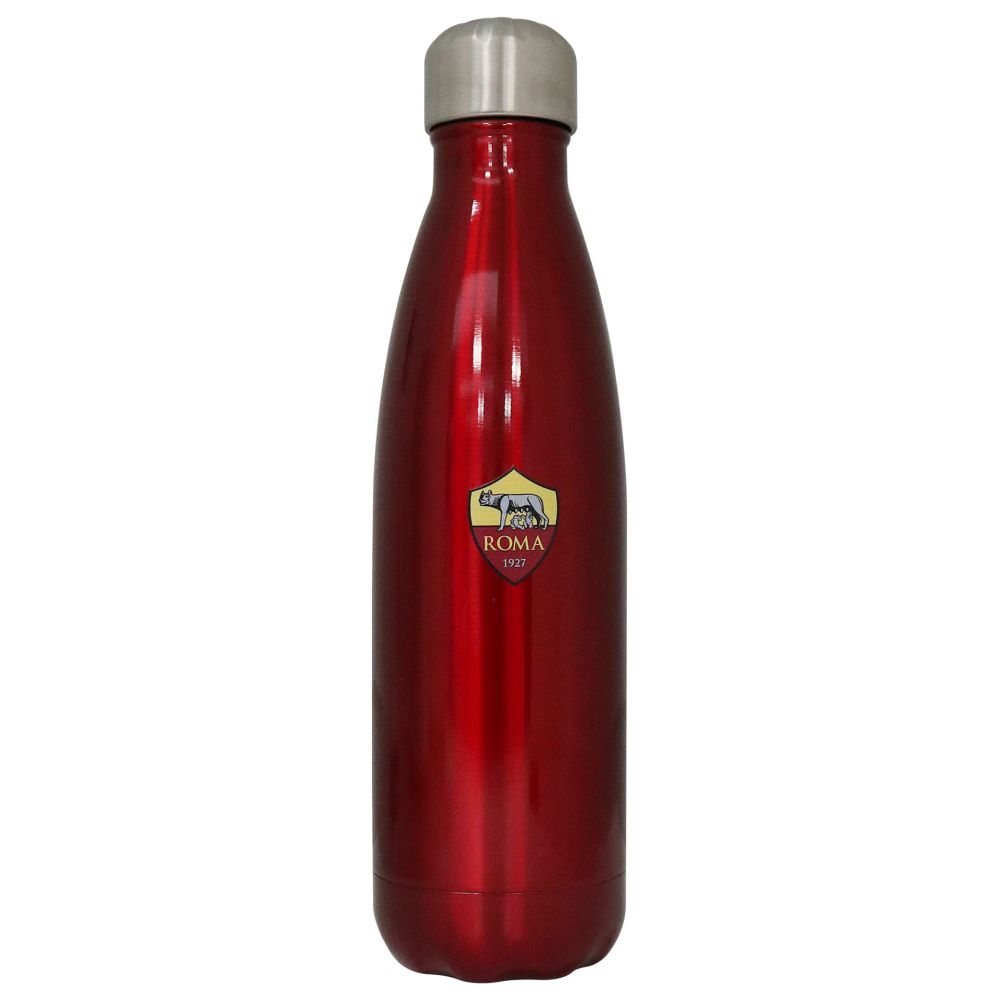 THERMOS IN ACCIAIO CON TAPPO A VITE COLORE BORDEAUX 500 ML LOGO S ROMA