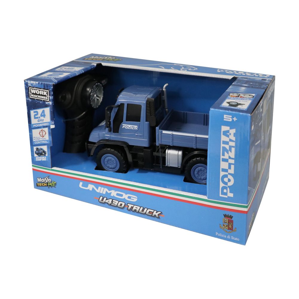 MODELLINO RC UNIMOG U43 TRUCK POLIZIA 2.4 GHZ RADIOCOMANDATA