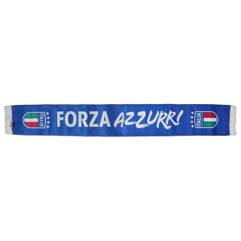 SCIARPA FIGC STAMPATA IN RASO DI POLIESTERE ITALIA FORZA AZZURRI