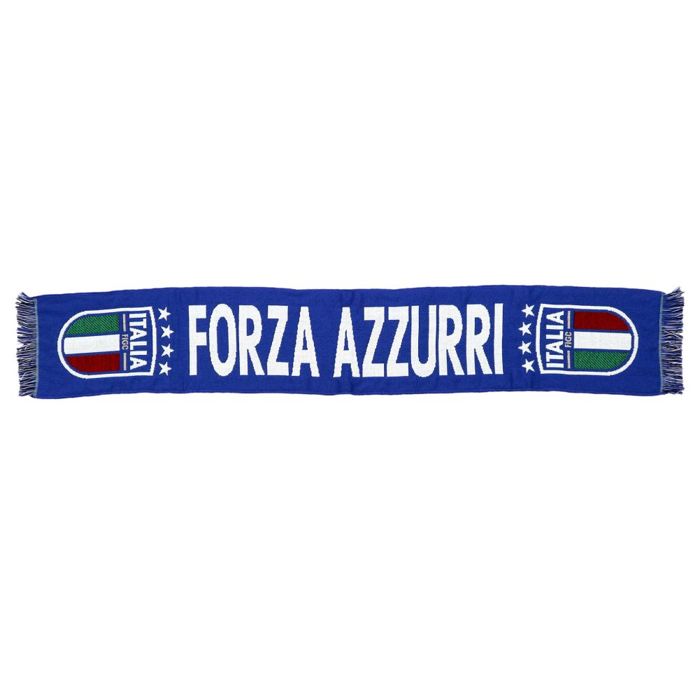 SCIARPA FIGC IN ACRILICO MODELLO JAQUARD RICAMATA SU UN LATO FORZA AZZUR