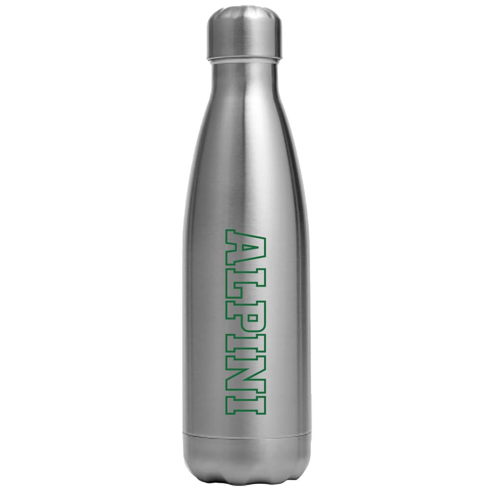 BORRACCIA IN ACCIAIO INOX ARGENTO 500 ML CON LOGO ANA E SCRITTA ALPINI