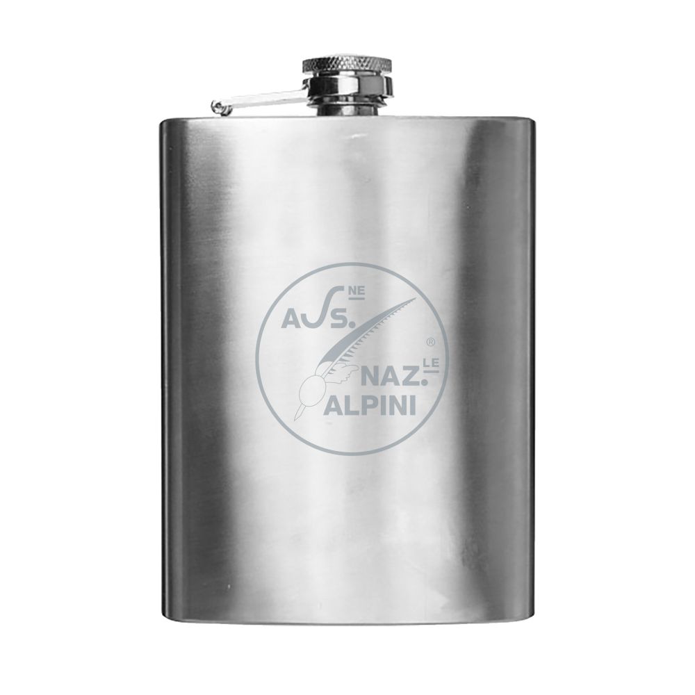 FIASCHETTA IN ACCIAO INOX 100 ML CON FINITURA OPACA LOGO ANA