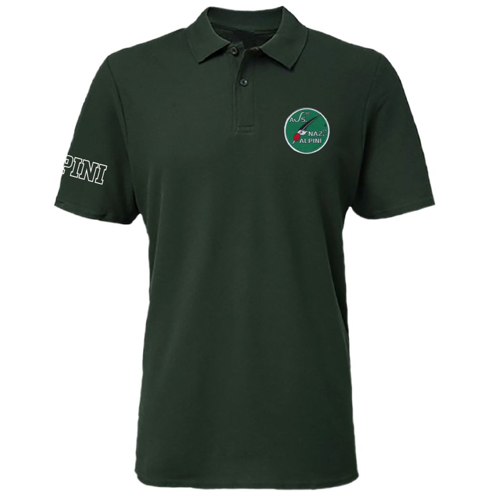 POLO MANICA CORTA CON LOGO ANA LATO CUORE E SCRITTA ALPINI SU MANICA DX