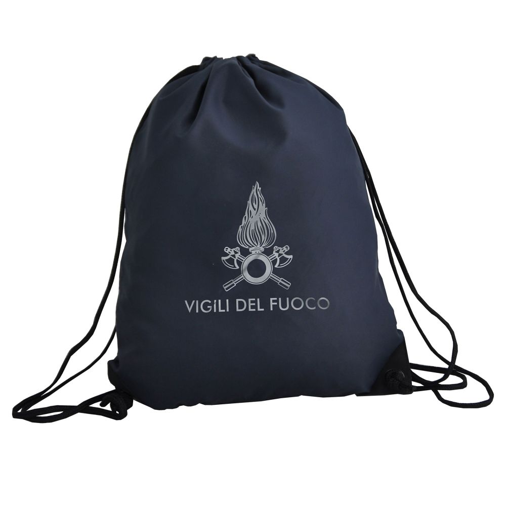 ZAINO A SACCA PREMIUM GYMSAC BLU NAVY VIGILI DEL FUOCO CAPACITA' 11 LT 3