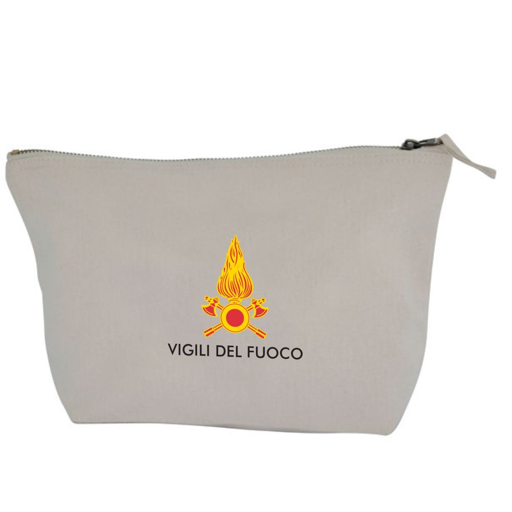 CANVAS ACCESSORY BAG VIGILI DEL FUOCO IN COTONE DIMENSIONE 19X18X9 CM