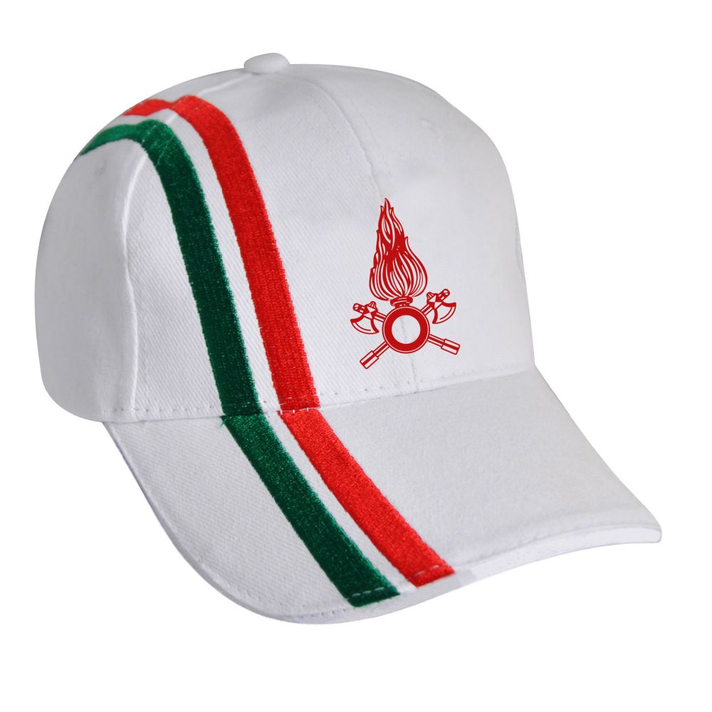 CAPPELLINO IN COTONE BIANCO VIGILI DEL FUOCO TGLIA UNICA