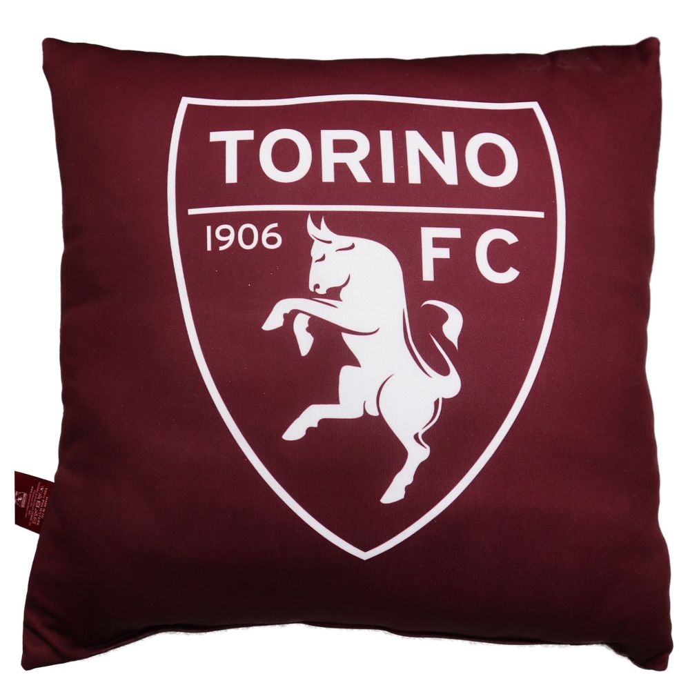 CUSCINO DA SALOTTO BORDEAUX FORZA VECCHIO CUORE GRANATA E LOGO BIANCHI