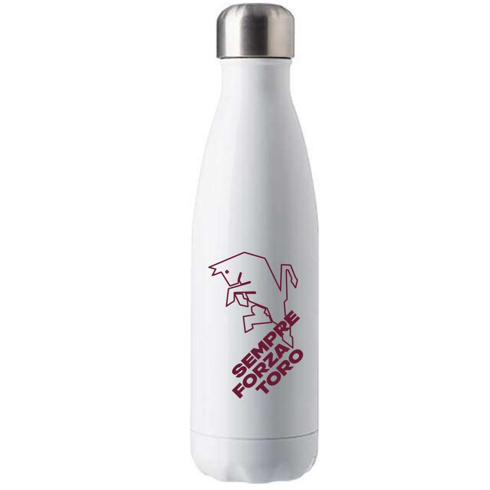 THERMOS ACCIAIO BIANCO LUCIDO DOPPIA PARETE TAPPO A VITE SFT 500 ML