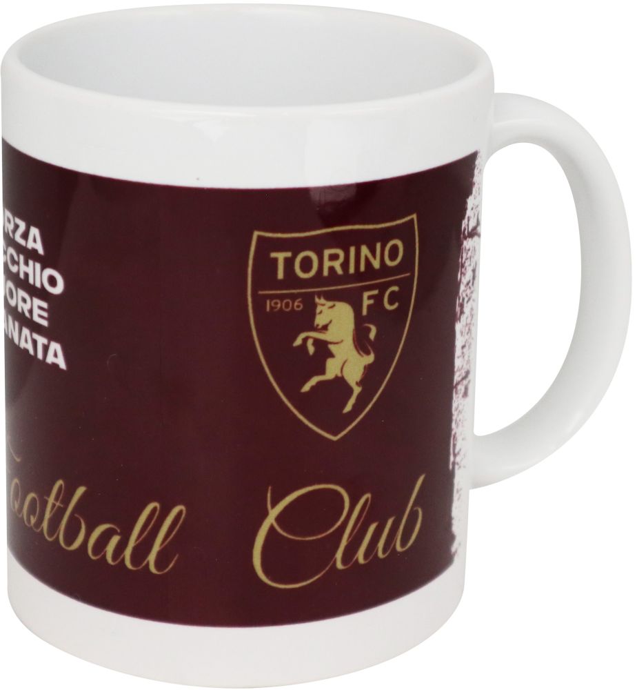 MUG IN CERAMICA INTERNO BIANCO CON TORO E LOGO DORATI