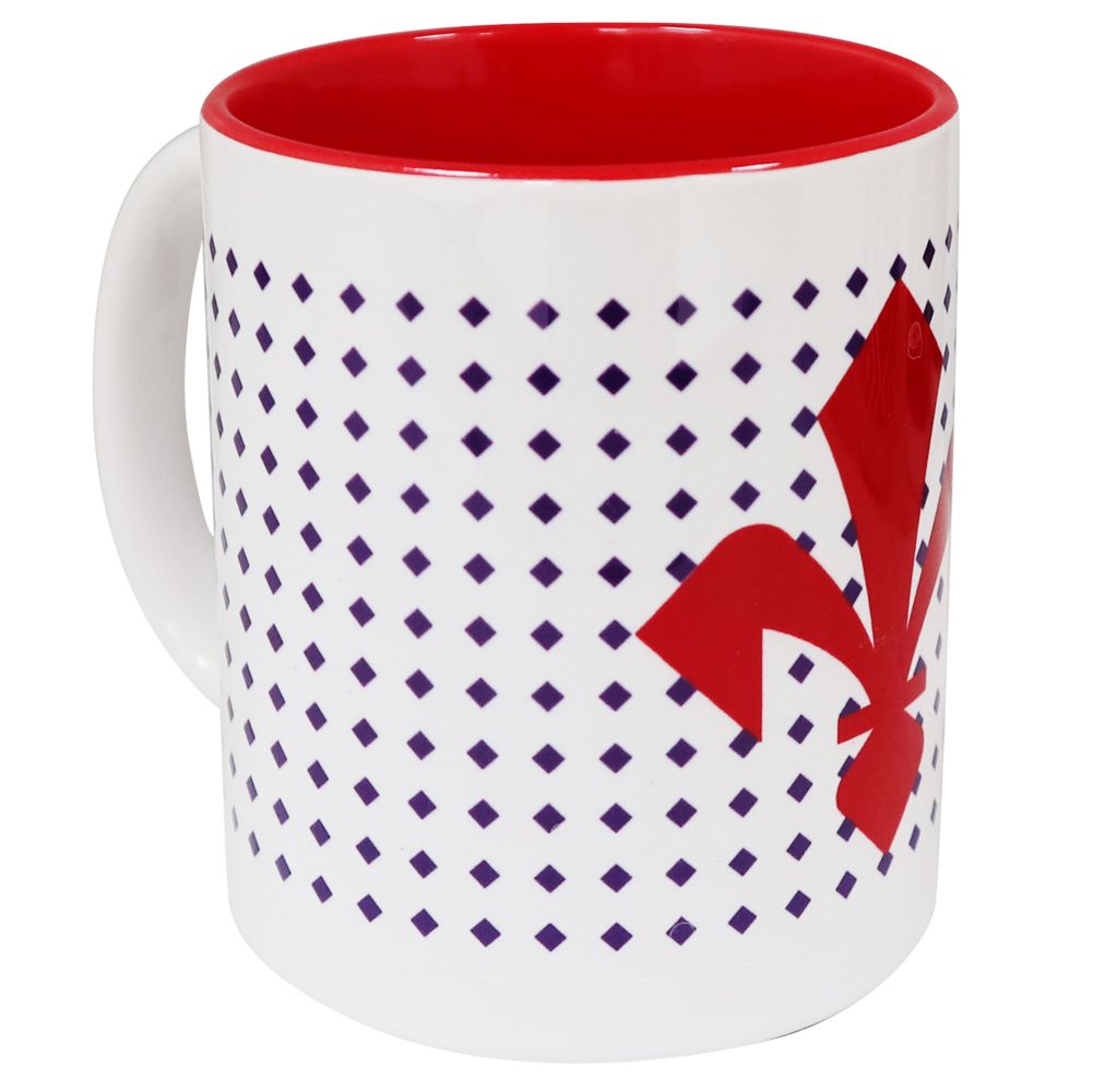 TAZZA IN CERAMICA CON INTERNO ROSSO STAMPA GIGLIO FIORENTINA