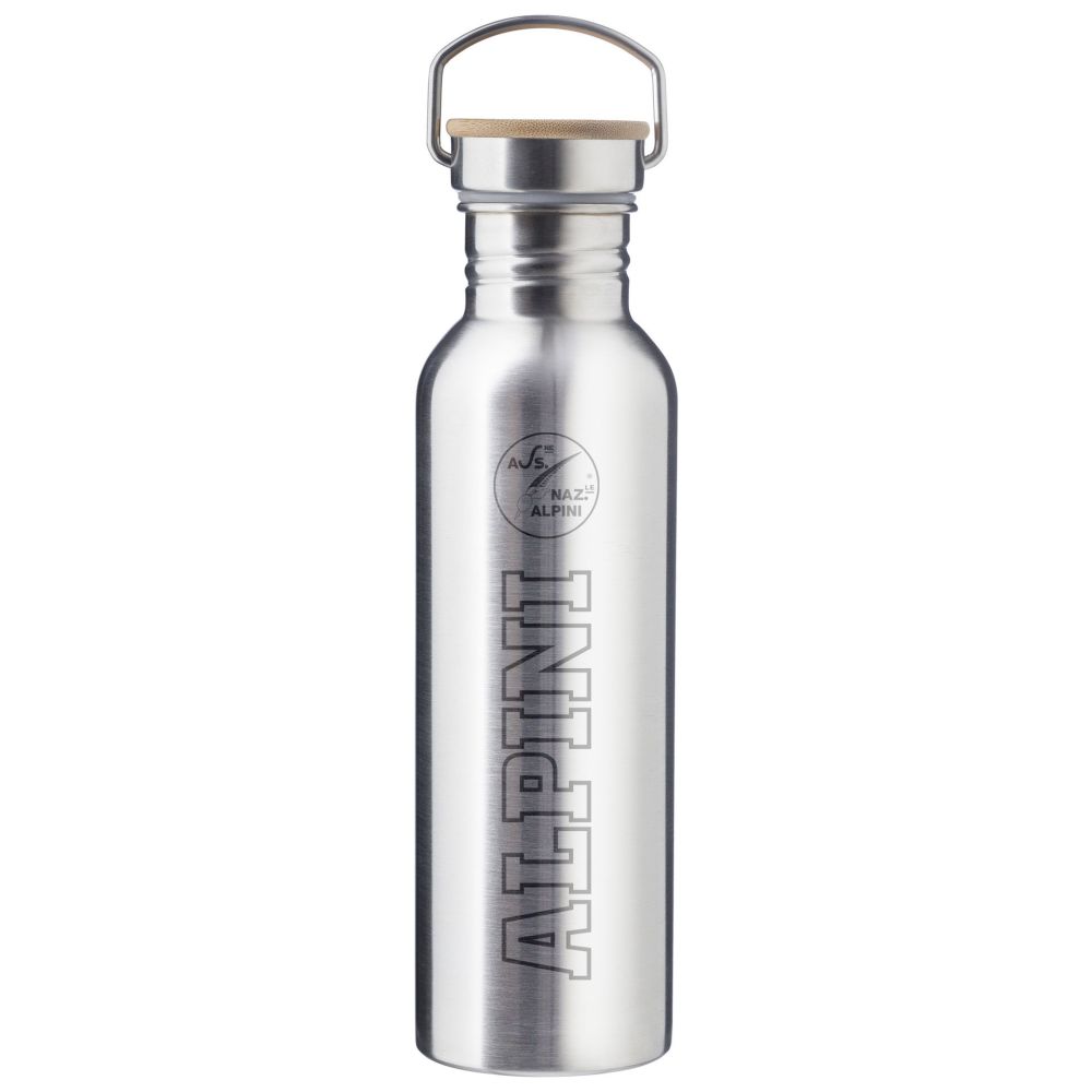 BORRACCIA IN ACCIAO INOX 700 ML ARGENTO CON LOGO ANA E SCRITTA ALPINI