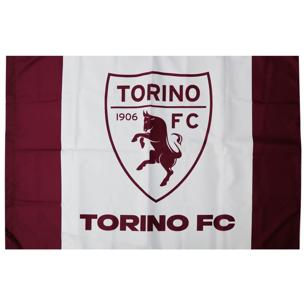 BANDIERA POLIESTERE STAMPATO LOGO CENTRALE E E SCRITTA TORINO FC 100X140