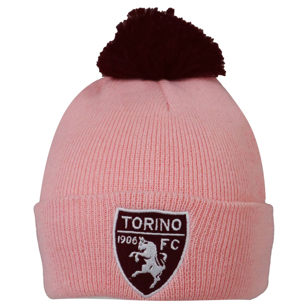 CAPPELLINO ACRICLICO ROSA RICAMATO CON LOGO TORINO FC