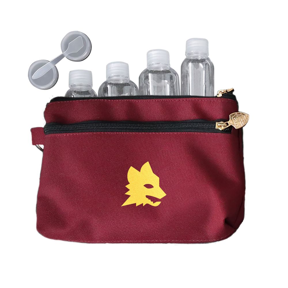 KIT DA VIAGGIO IN POCHETTE IN TESSUTO LOGO LUPA