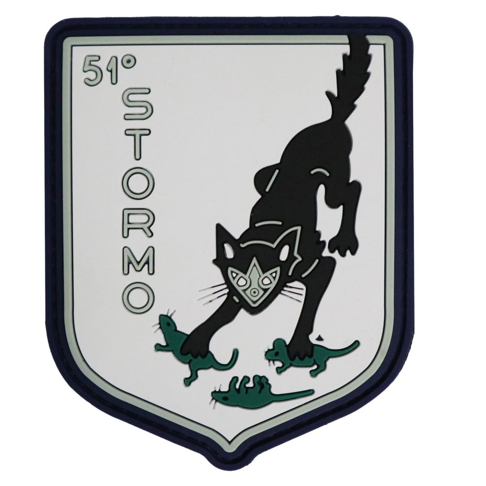 PATCH DISTINTIVO GOMMATA CON VELCRO 70X90 MM 51 STORMO