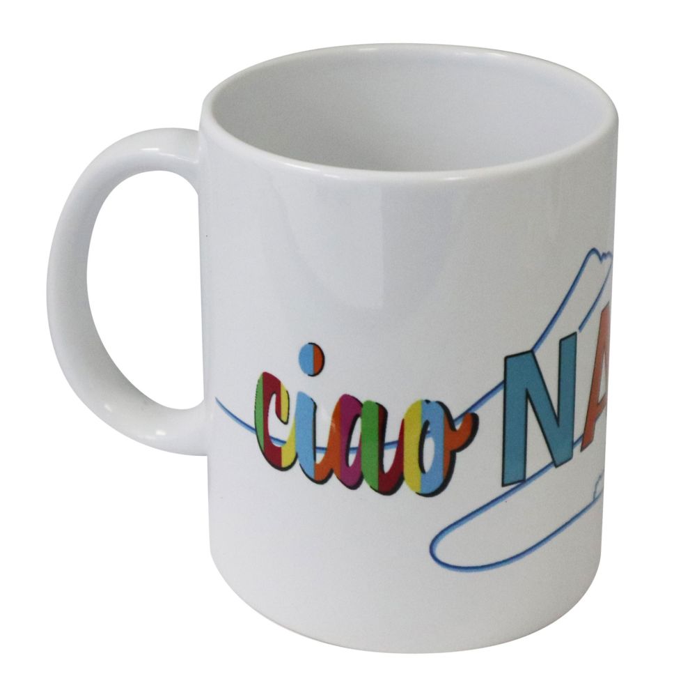 MUG IN CERAMICA INTERNO BIANCO STAMPA CIAO NAPOLI WITH LOVE