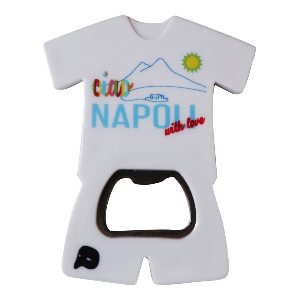 APRIBOTTIGLIE IN PLASTICA E METALLO CON RETRO MAGNETICO NAPOLI WITH LOVE