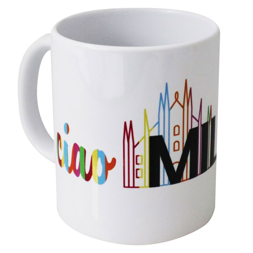 MUG IN CERAMICA INTERNO BIANCO STAMPA CIAO MILANO