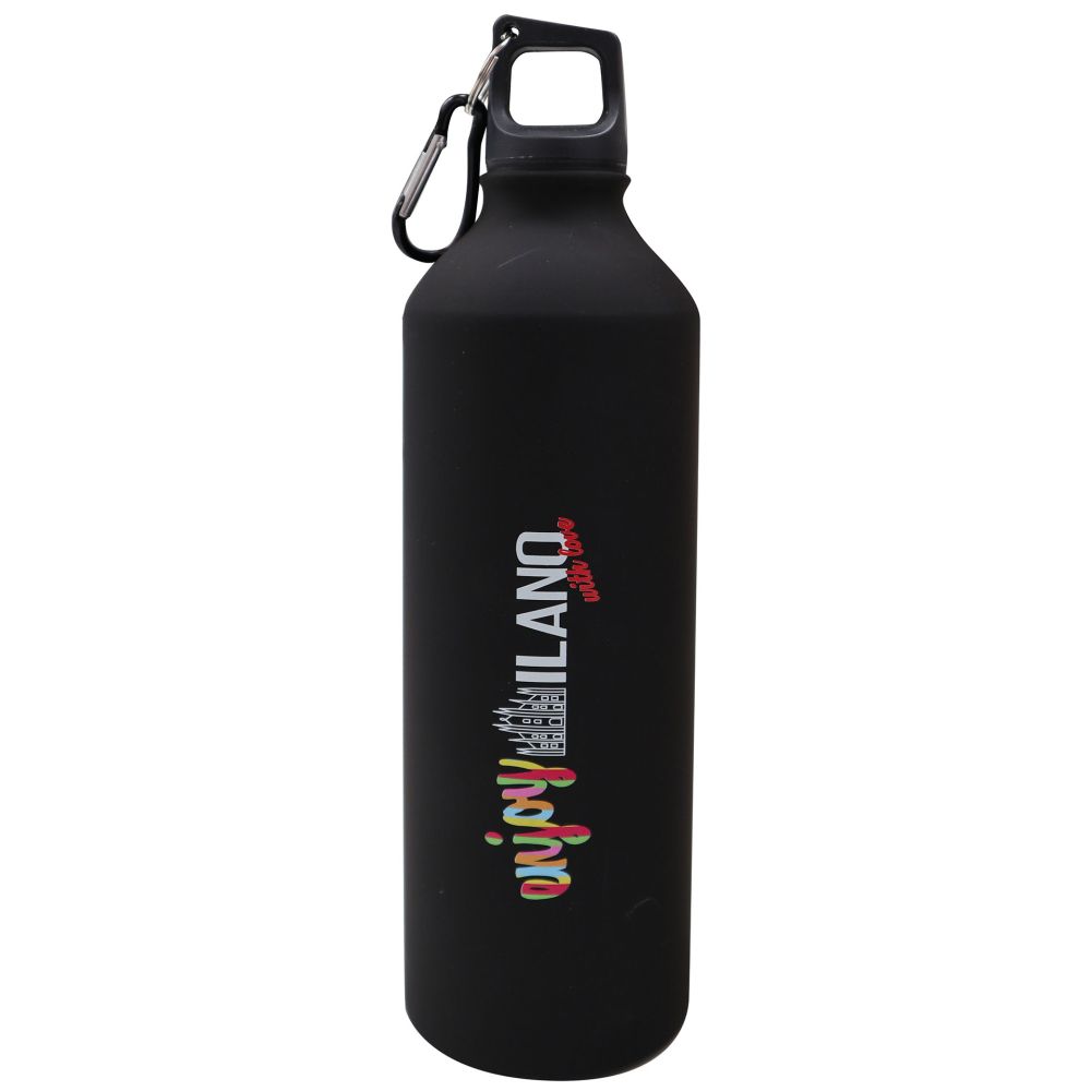 BORRACCIA IN ALLUMINIO CON MOSCHETTONE 750 ML MILANO WITH LOVE