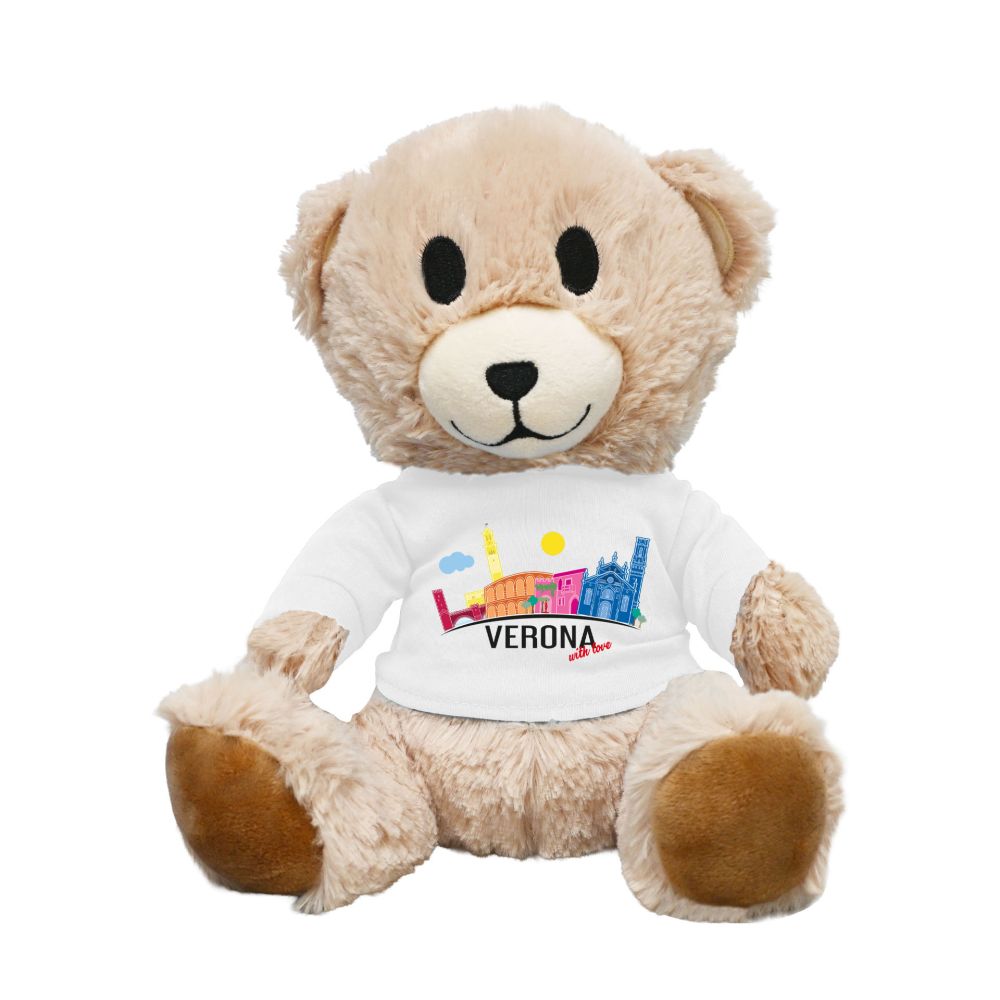 ORSETTO DI PELUCHE H. 17 CM CON T-SHIRT VERONA WITH LOVE