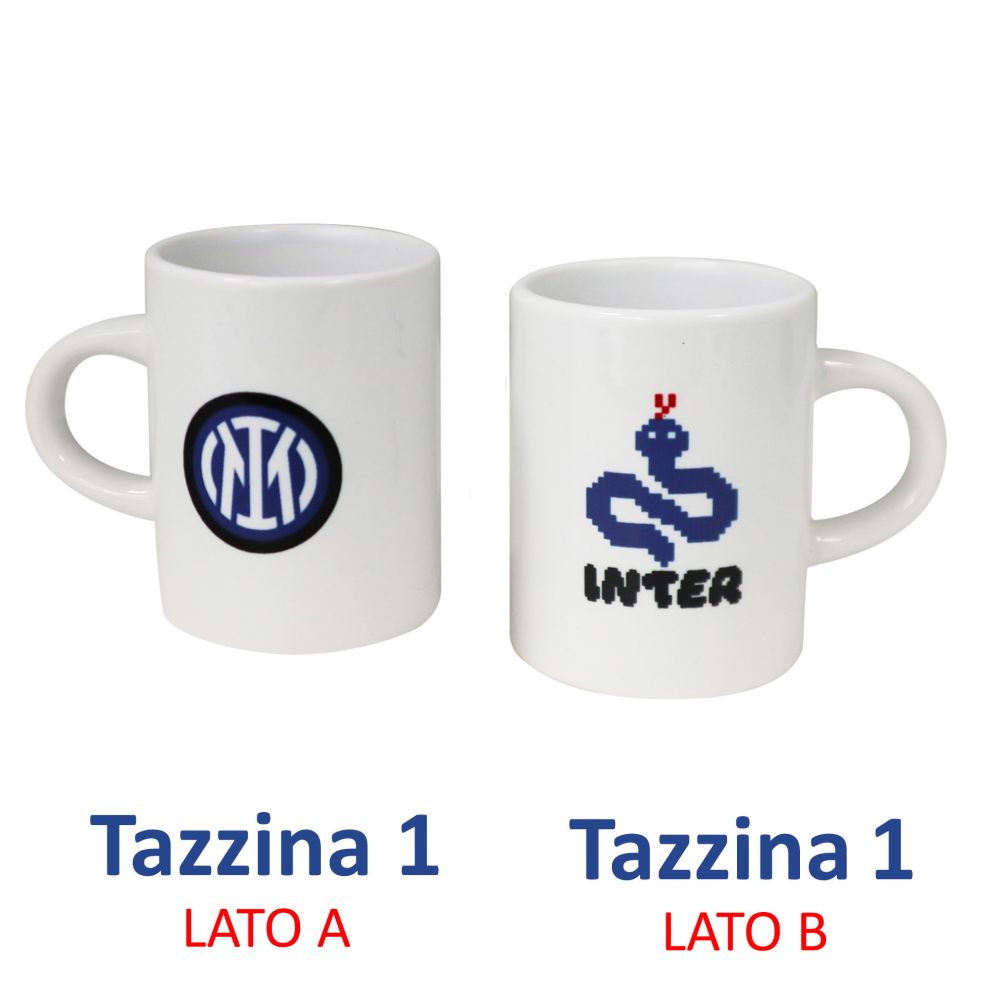 SET 2 TAZZINE IN CERAMICA INTER 1908