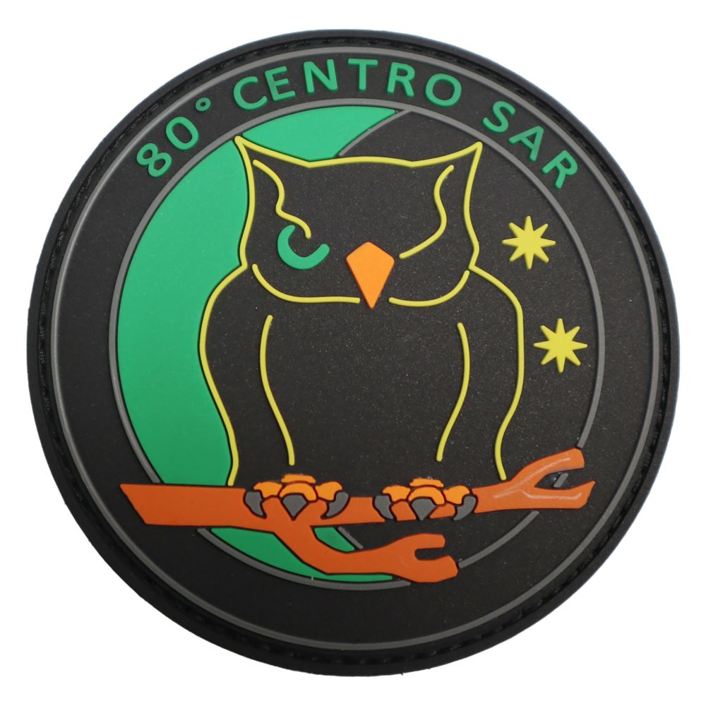 PATCH DISTINTIVO GOMMATA CON VELCRO ? 9 CM 80 SAR