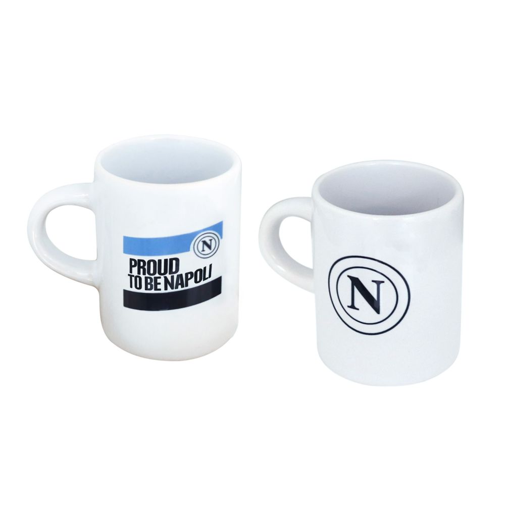 SET 2 TAZZINE IN CERAMICA CON STAMPA BIFACCIALE LOGO E CLAIM VARI ORGOGL
