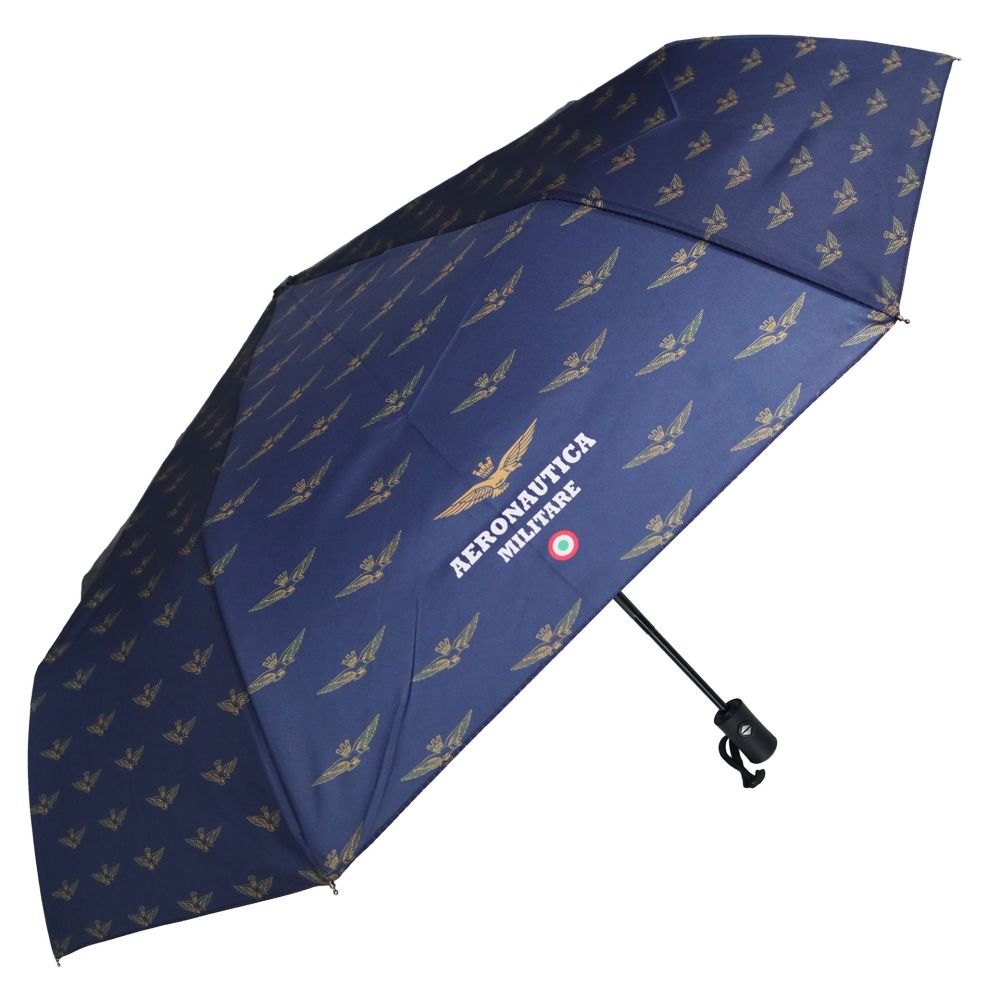 OMBRELLO AUTOMATICO BLU NAVY CON TEXTURE AQUILA AM