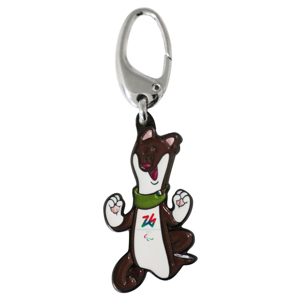 PORTACHIAVI METALLO SMALTATO SAGOMATO PARALYMPIC MASCOT MILO COLORATO