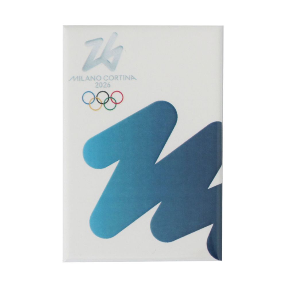 MAGNETE SIGN BIANCO STAMPATO 78X53 MM - Olimpiadi Milano Cortina 2026