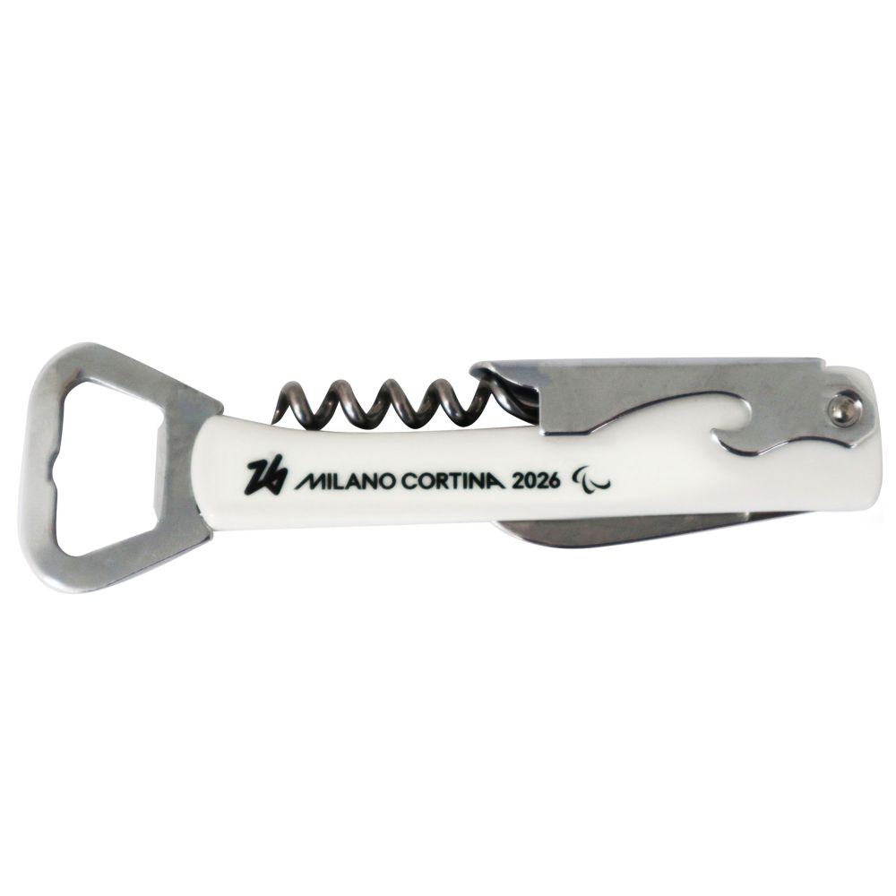 CAVATAPPI APRIBOTTIGLIE BIANCO H 135 MM PARALYMPIC EMBLEMA MONOCROMATICO