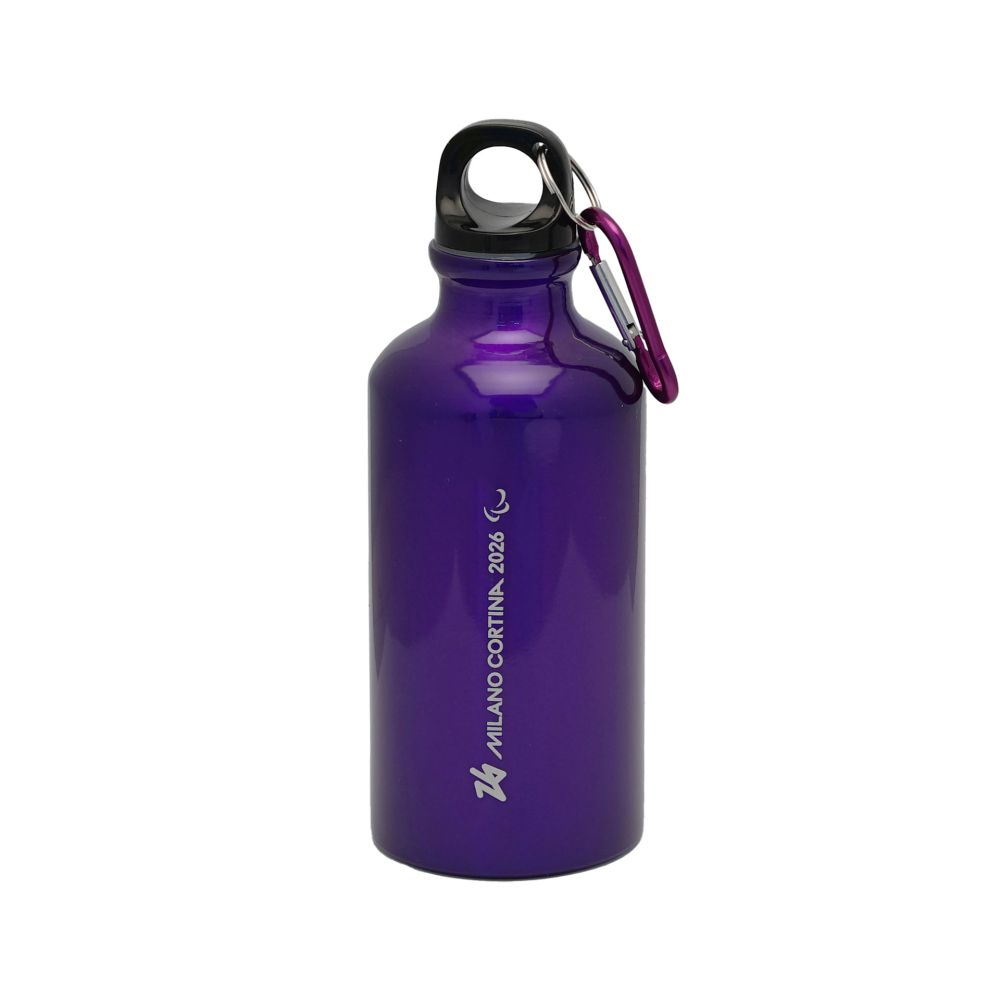 BORRACCIA IN ACCIAIO VIOLA 400 ML MOSCHETTONE - Paralimpiadi Milano Cortina 2026