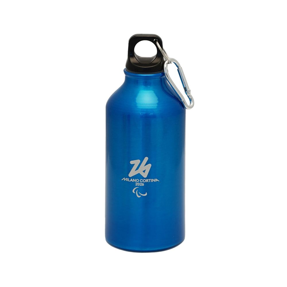 BORRACCIA IN ACCIAIO AZZURRA 400 ML MOSCHETTONE - Paralimpiadi Milano Cortina 2026