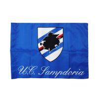 BANDIERA LOGO SCUDO UFFICIALE SAMPDORIA (CIRCA 70X50 CM) SENZA ASTA