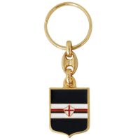 PORTACHIAVI IN METALLO SMALTATO LOGO SCUDO STORICO SAMPDORIA